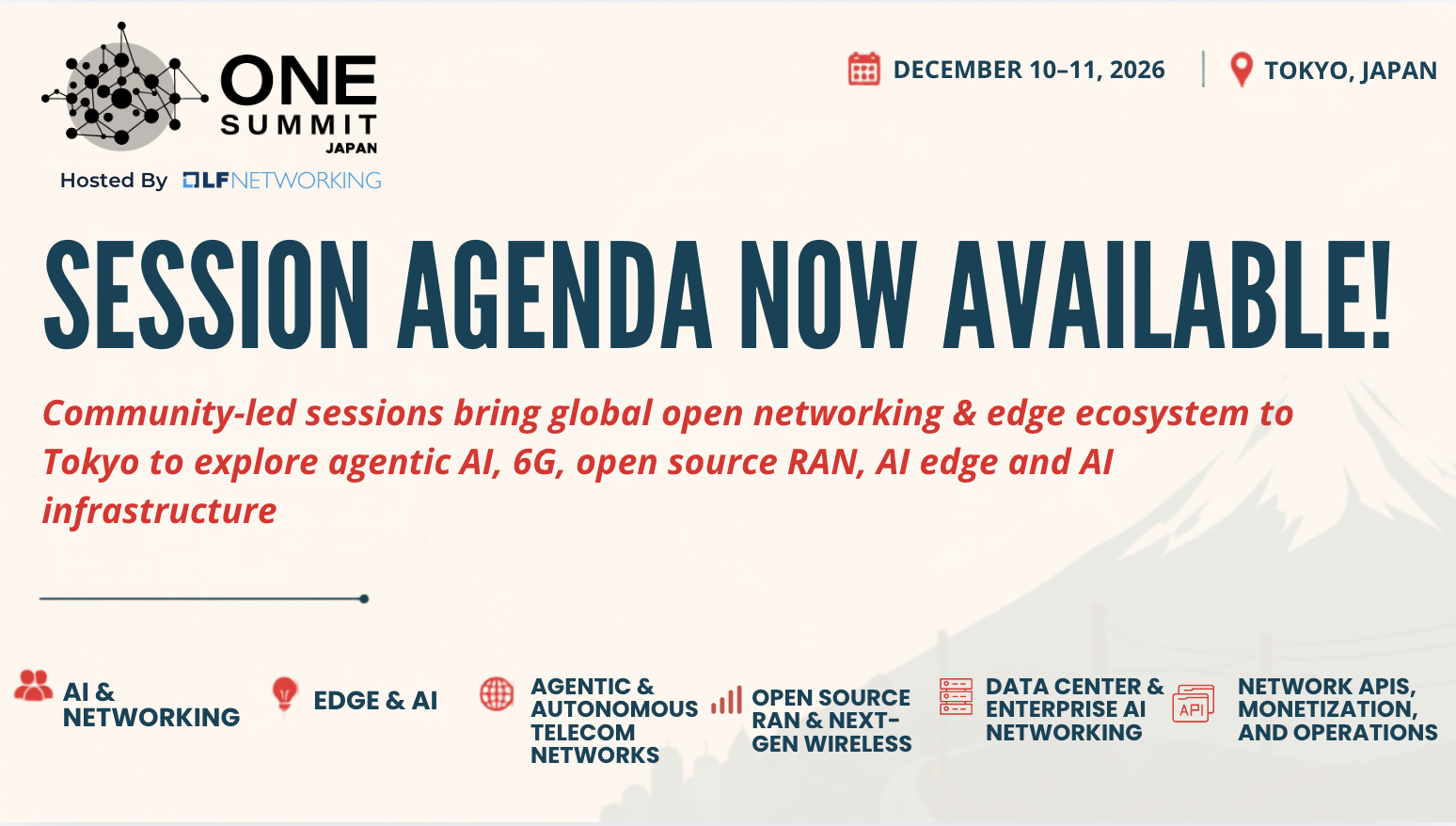 Noa@プロフ必読 Open Networking & Edge (ONE) Summit Japan のプログラムを発表 — AI
